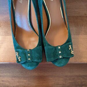 Miss Sixty green suede heels size 39